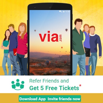 India Desire : Via.com App Refer & Earn Offer: Free Rs. 500 Credit + Refer 5 Friends & Earn Rs. 100 Mobile Recharge